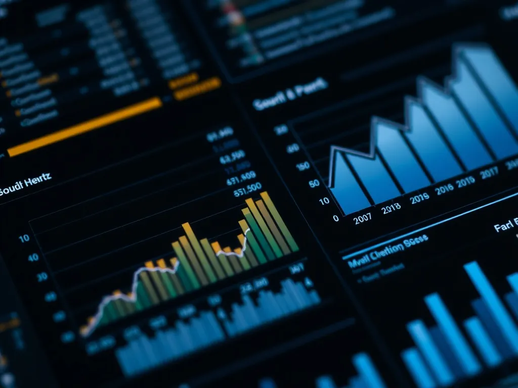A close-up of a digital spreadsheet with financial data and